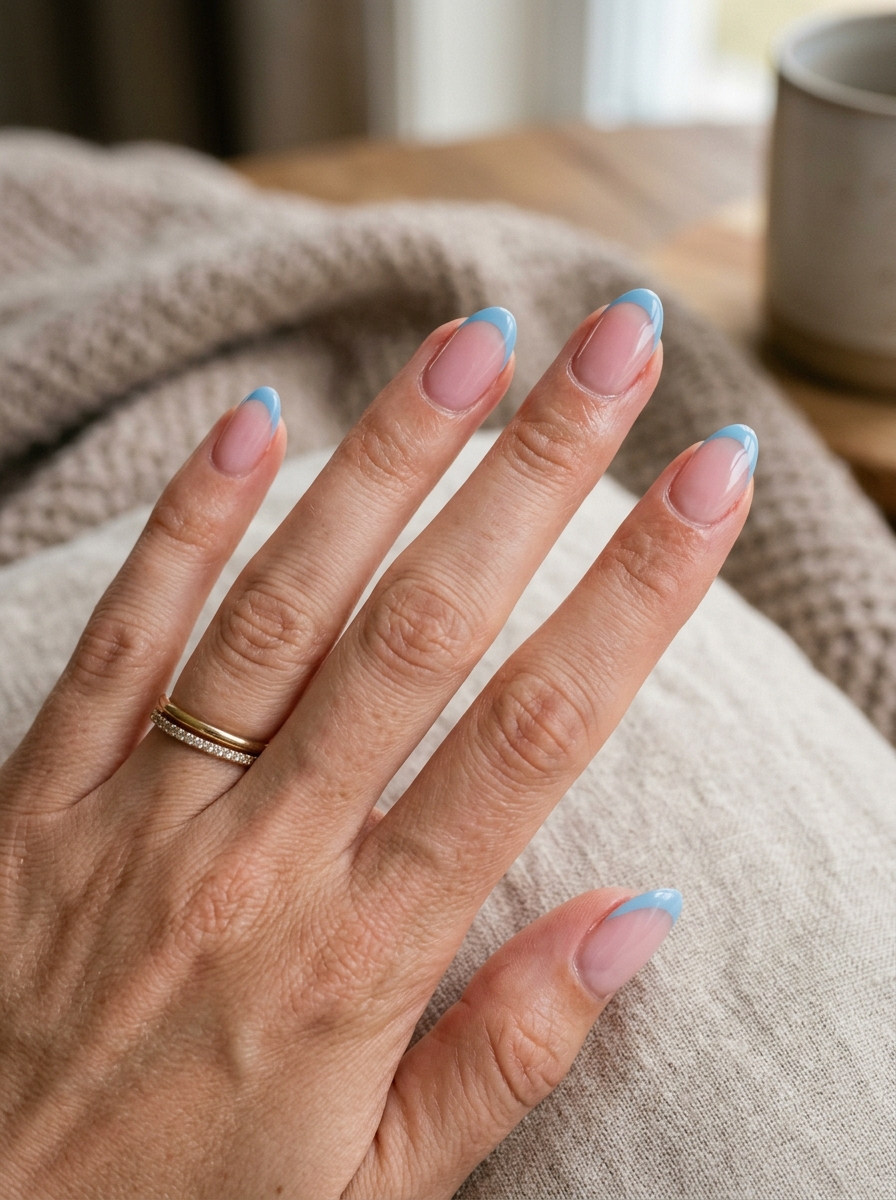 Cool Blue French Nails als Cool Nails Inspiration 2026